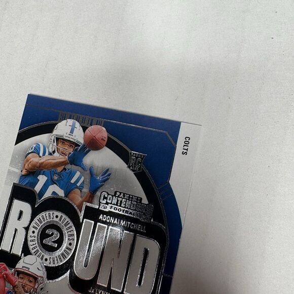 2024 Panini Contenders Round Numbers Adonai Mitchell, Ja'Lynn Polk #10 Rookie RC - Picture 3 of 6